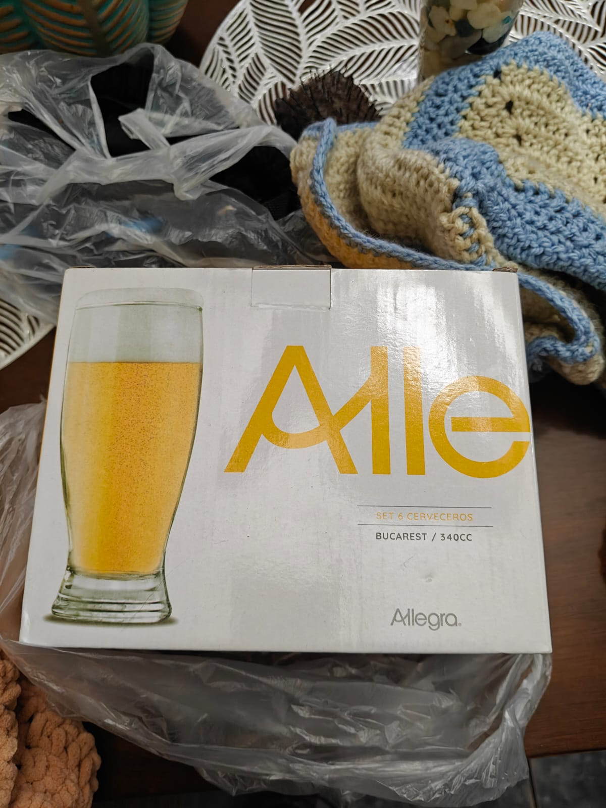 Juego de vasos cerveceros